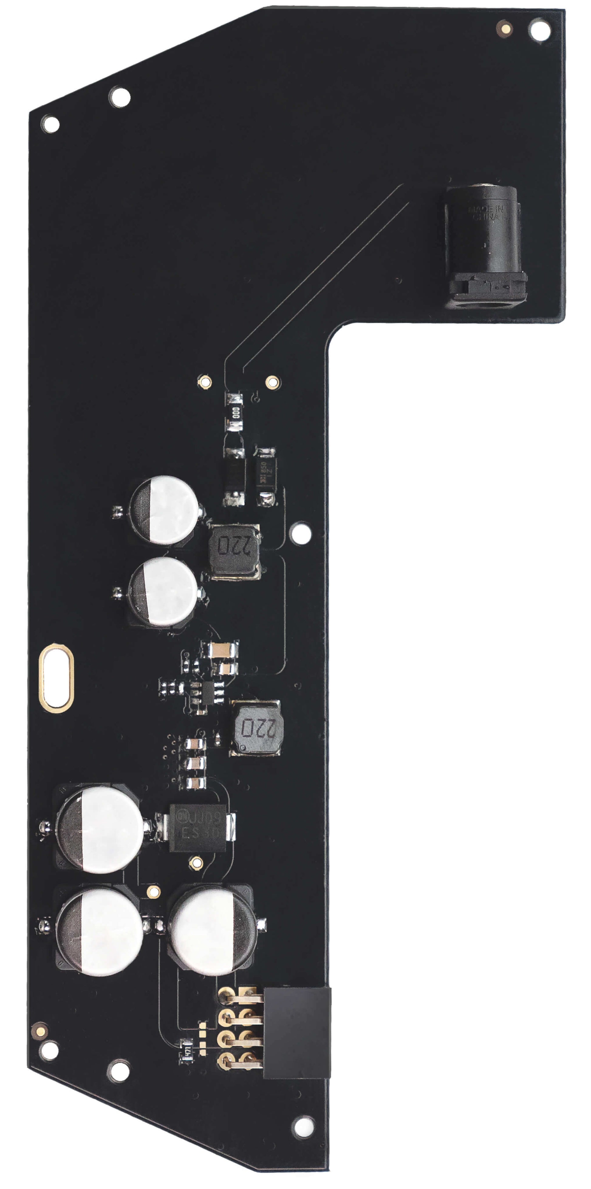 Ajax 12v PSU for Hub/Hub Plus/ReX for back up battery power, Device is 138 × 64 × 13 mm, 30 grams in weight, This device gets installed into  the Hub Hub 2 and ReX. Side view of device.  