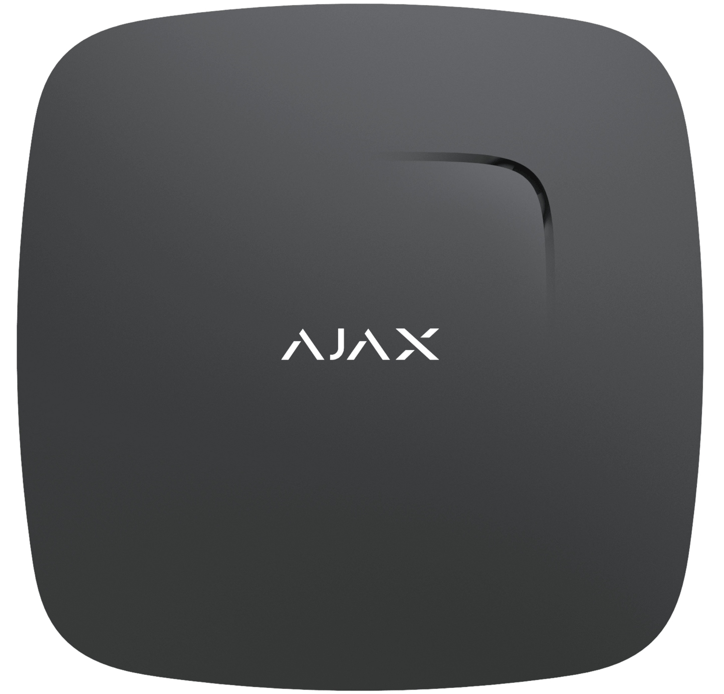 Black Ajax FireProtect fire detector , front view