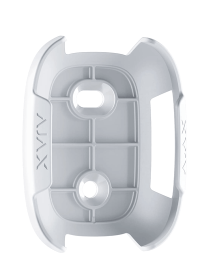 White Ajax holder for button. Plastic holder 47.1 x 37.9 x 14.2 mm in size  3.5grams weight