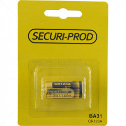 3v Lithium Battery brand name displayed item used for Ajax Wireless Detectors. battery is a compact design and easy to install. Positive and negative terminals displayed battery is gold and black in color
